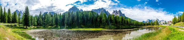 Alpine Lake Lago Antorno Sexten Dolomites South Tyrol Italy — Stok fotoğraf