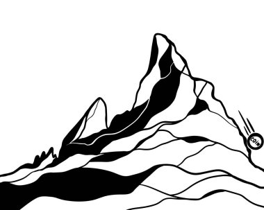 dağ simgesinin vektör illüstrasyonu.