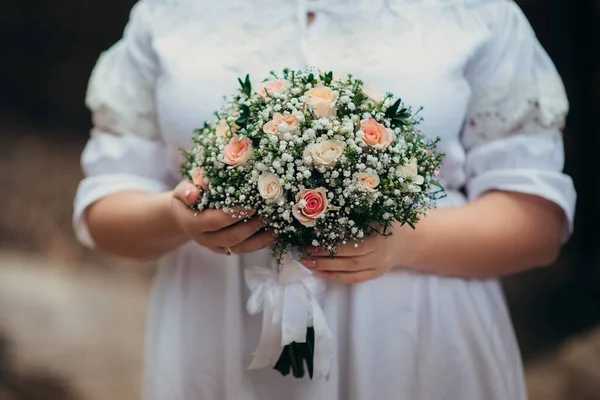 Belo Buquê Casamento Flores — Fotografia de Stock