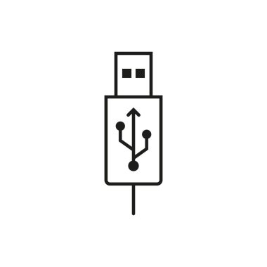 Usb cable type Icon - editable stroke