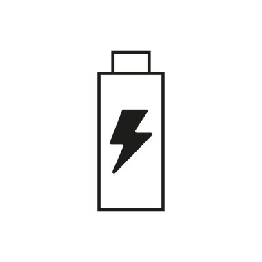 Battery Charging sign icon - editable stroke