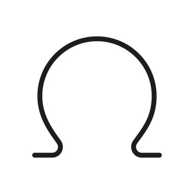 Sembol omega simgesi - Ohm - düzenlenebilir felç