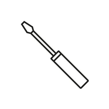 Tornavida ana hatları simgesi - düzenlenebilir vuruş