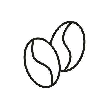 Kahve çekirdeği simgesi - düzenlenebilir vuruş