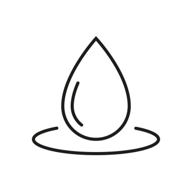 Su damlası vektör simgesi - düzenlenebilir vuruş