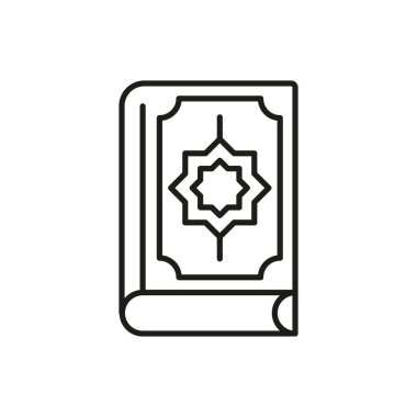 Kur 'an kitabı vektör simgesi - düzenlenebilir vuruş