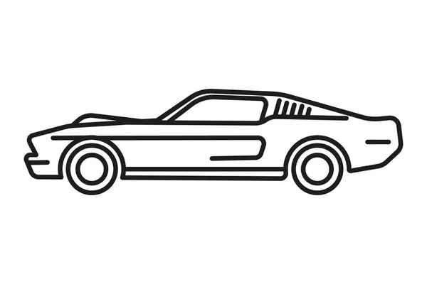 Ref Muscle Car Editable Stroke — стоковый вектор