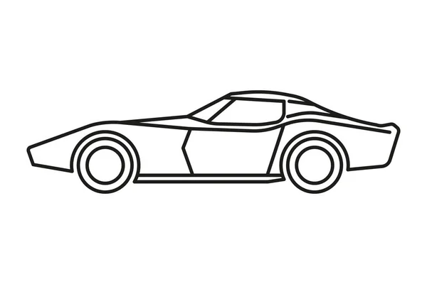 Sport Car Icon Editable Stroke — Stock Vector