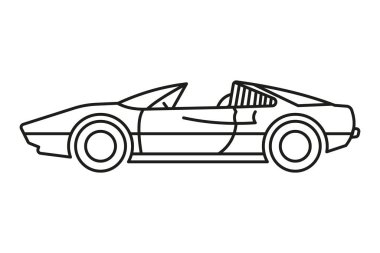 Spor yarış arabası simgesi - düzenlenebilir vuruş