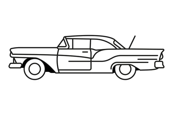 Вінтажний Значок Автомобіля Змінений Хід — стоковий вектор