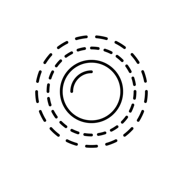 Sun Icon Editable Stroke — Stockvektor