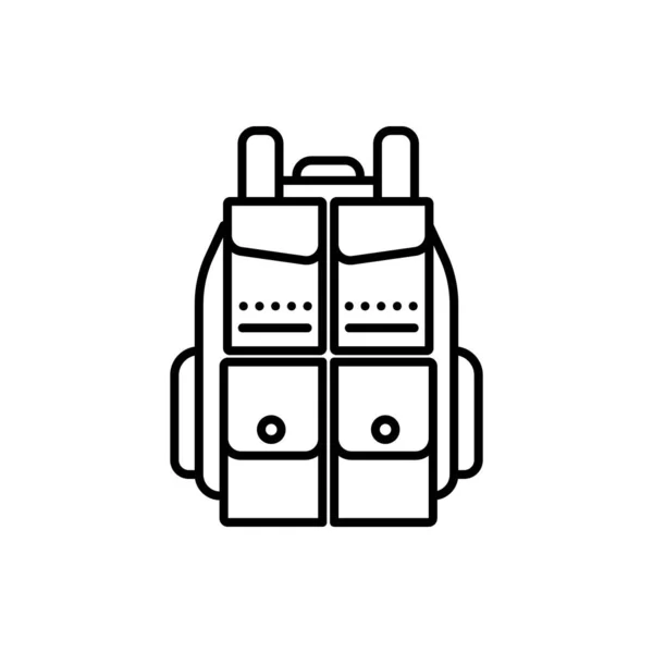 Safari Bag Icon Editable Stroke —  Vetores de Stock