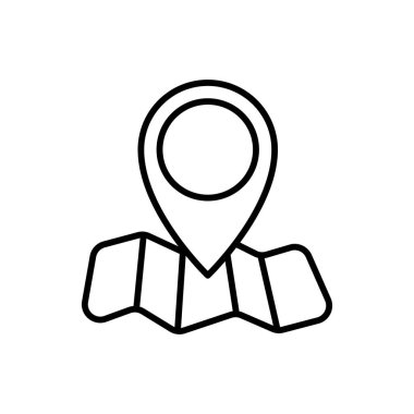 Konum haritası simgesi - düzenlenebilir vuruş