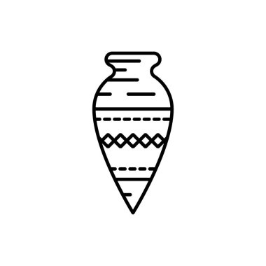 Afrika etnik çömlek ikonu - düzenlenebilir vuruş