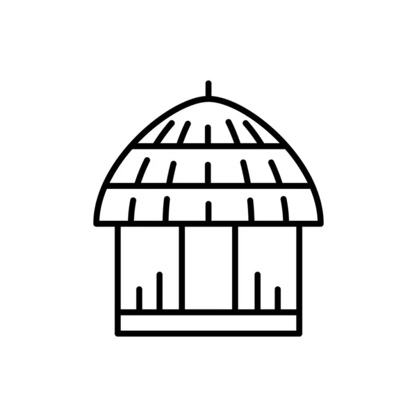 Значок Грязная Изба Редактируемый Штрих — стоковый вектор