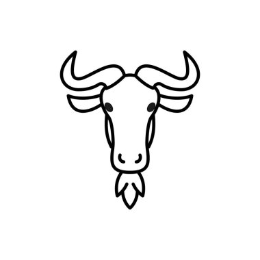 Bizon baş simgesi - düzenlenebilir vuruş