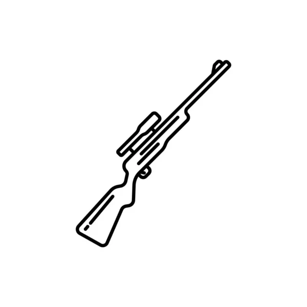 Hunting Rifle Icon Editable Stroke — Stock Vector