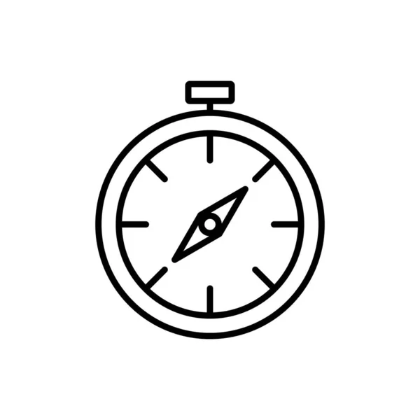 Compass Icon Editable Stroke — 图库矢量图片