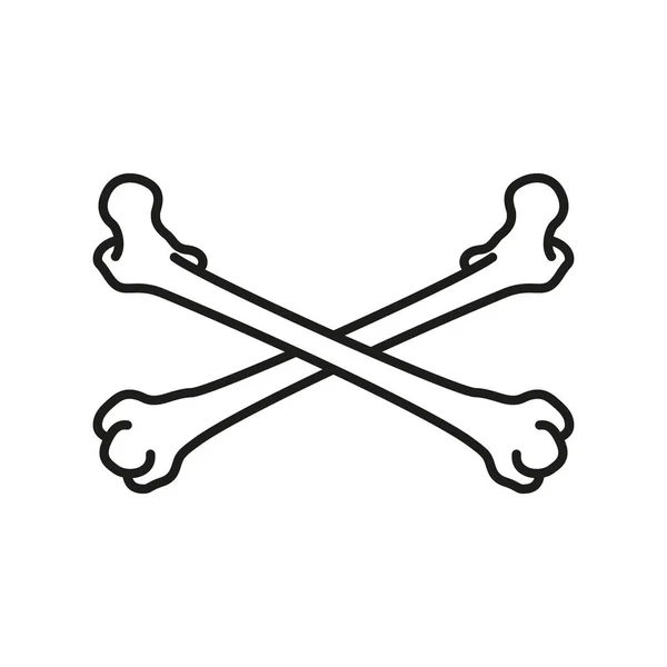 Bones Icon Editable Stroke — стоковый вектор