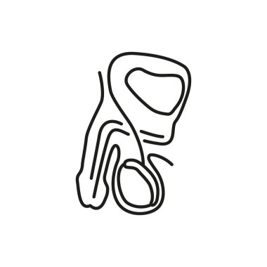 Testis simgesi - düzenlenebilir vuruş