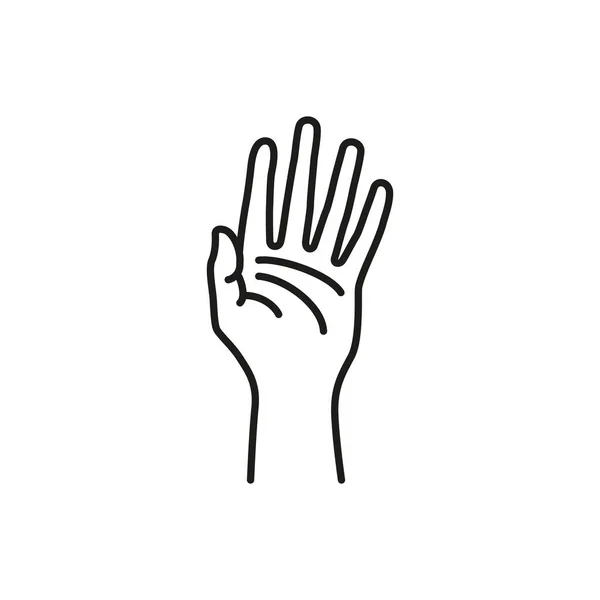 Hand Icon Editable Stroke — 스톡 벡터