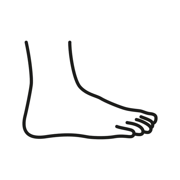 Foot Icon Editable Stroke — Vetor de Stock