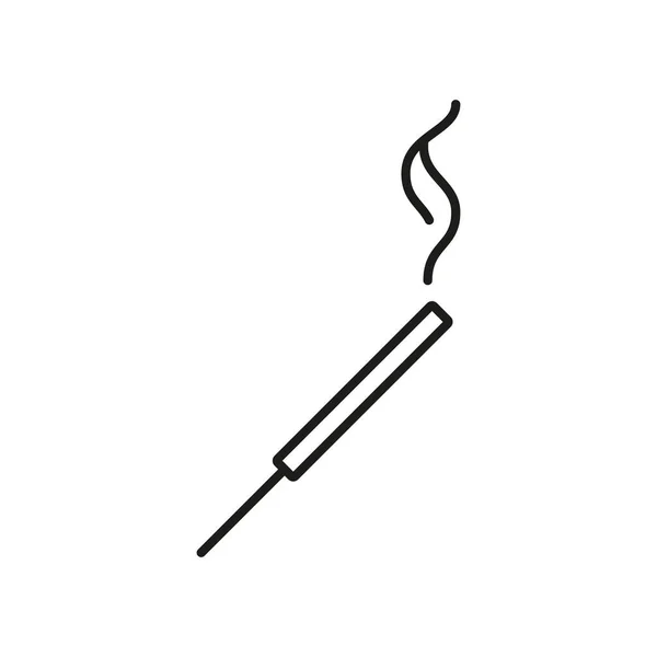 Incense Burning Icon Editable Stroke — ストックベクタ