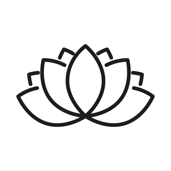 Lotus Symbol Editierbarer Strich — Stockvektor