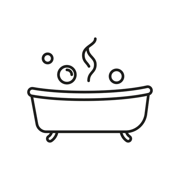 Relaxing Bath Icon Editable Stroke — Stockový vektor