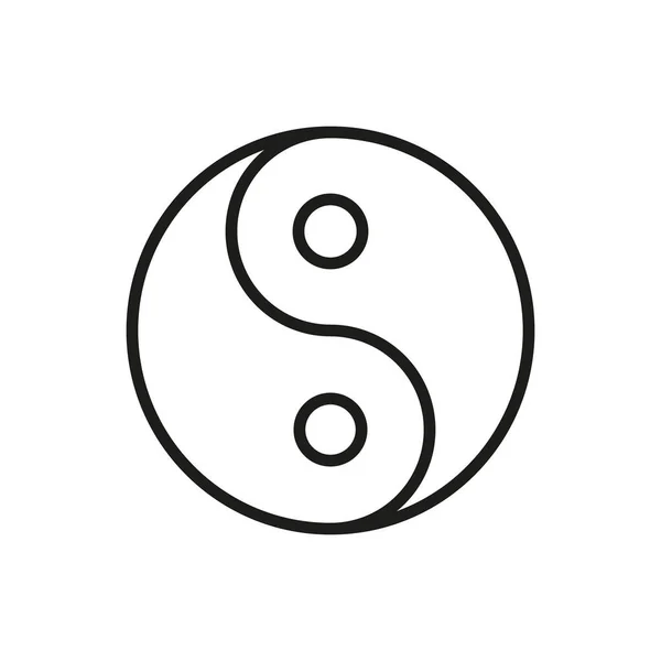 Ícone Yin Yang Curso Editável — Vetor de Stock