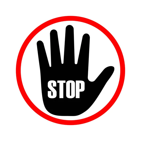 Stop Icon Editable Stroke — Wektor stockowy
