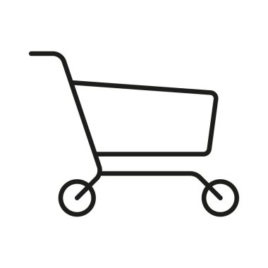 Alışveriş arabası simgesi - düzenlenebilir vuruş