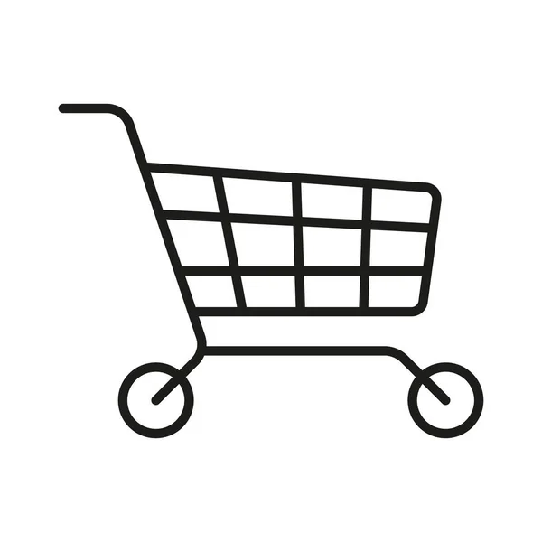 Shopping Trolley Icon Editable Stroke — Stock Vector