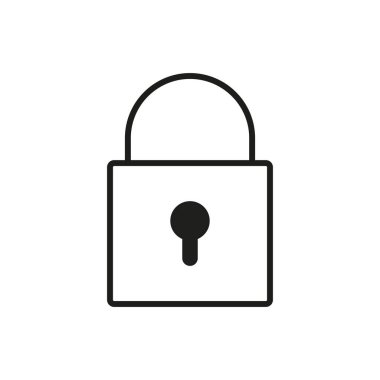 Kapalı kilit simgesi - düzenlenebilir vuruş