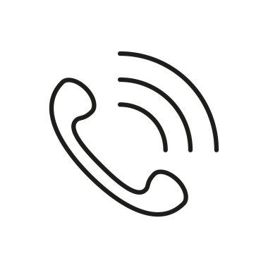 Telefon çağrısı simgesi - düzenlenebilir vuruş