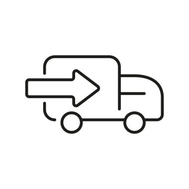 Sevkiyat kamyonu simgesi - düzenlenebilir vuruş