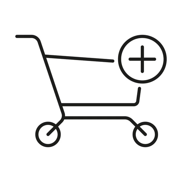 Shopping Cart Icon Sign Editable Stroke — стоковый вектор
