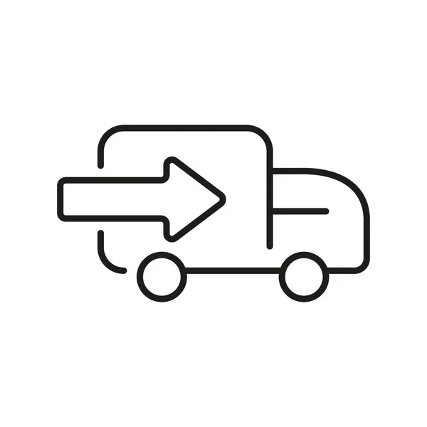 Lieferwagen Ikone Editierbarer Strich — Stockvektor