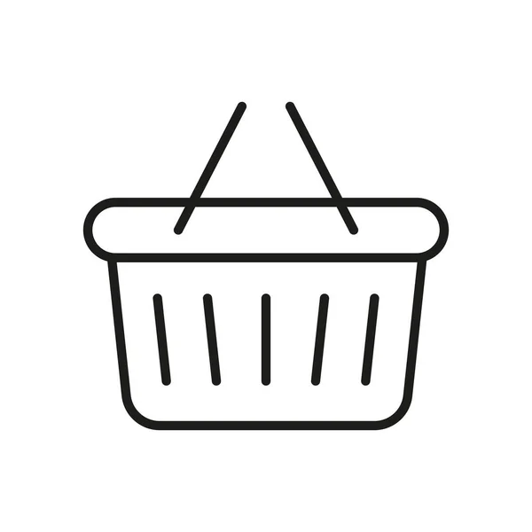 Shopping Basket Icon Editable Stroke — стоковый вектор