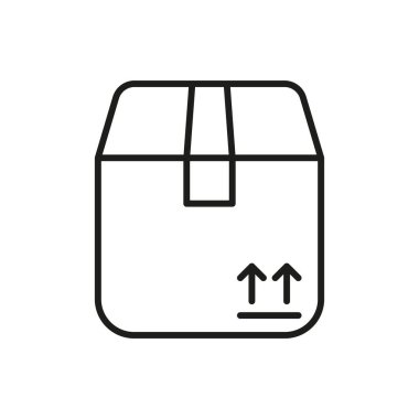 Teslimat kutusu veya konteyner simgesi düzenlenebilir vuruş