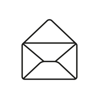 Açılan zarf simgesi düzenlenebilir vuruşu