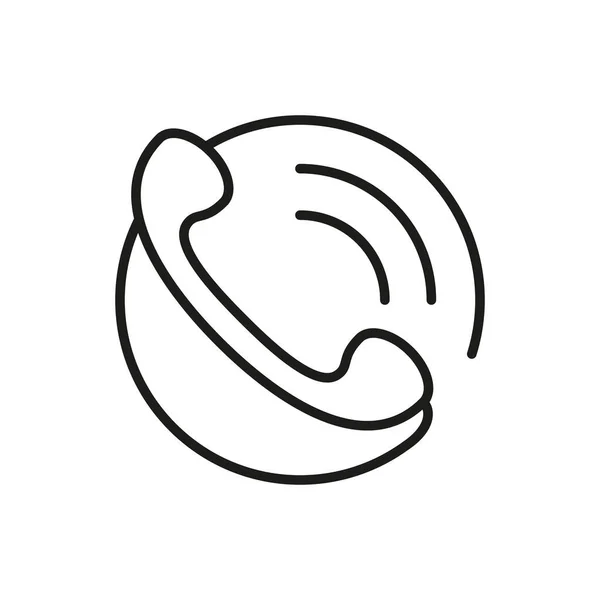 Handset Phone Icon Editable Stroke — стоковый вектор