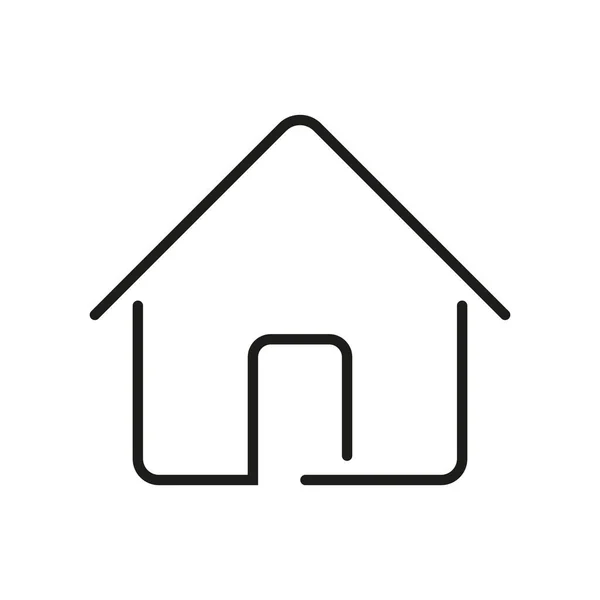 Home Icon Editable Stroke — стоковый вектор