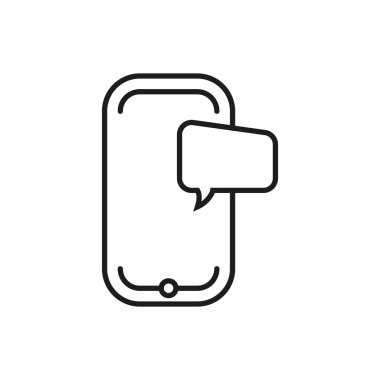 Akıllı Telefon Mesaj simgesi - düzenlenebilir vuruş