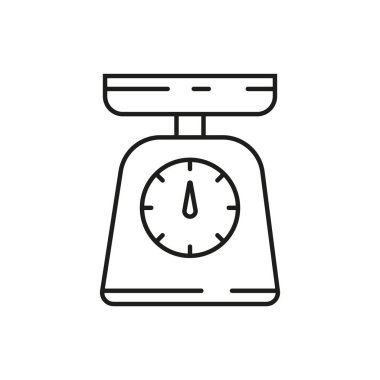 kitchen scales icon - editable stroke