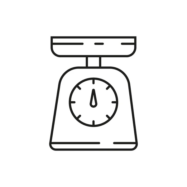 Kitchen Scales Icon Editable Stroke — Stock vektor