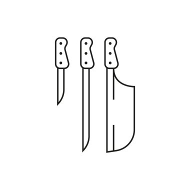 kitchen knife icon - editable stroke