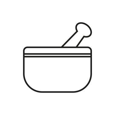 Havan topu ve tokmak simgesi - düzenlenebilir vuruş