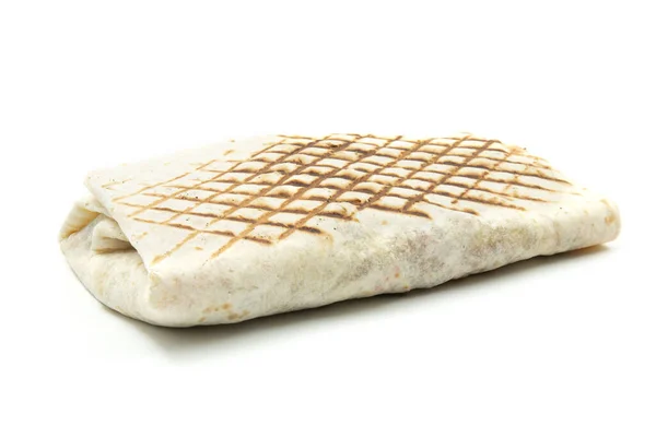 Beyaz arka planda Fransız Taco sandviçi