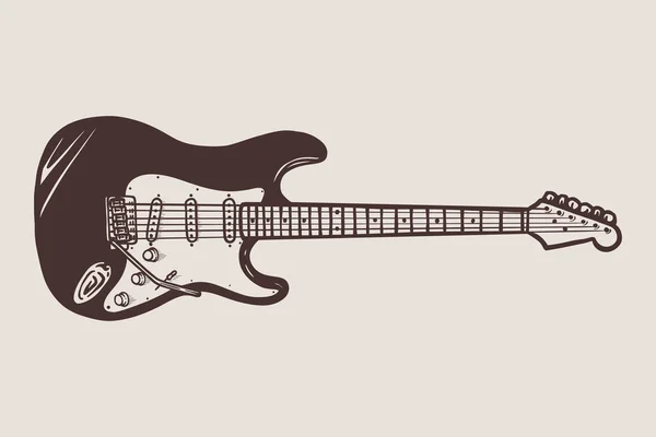 Electric Guitar Vector Illustration —  Vetores de Stock